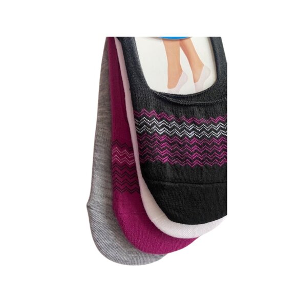 PEDS Colors 12 PAIR Mid Cut NO SHOW Liner Socks - Gel Heel Grip, Y-Heel - Picture 3 of 7